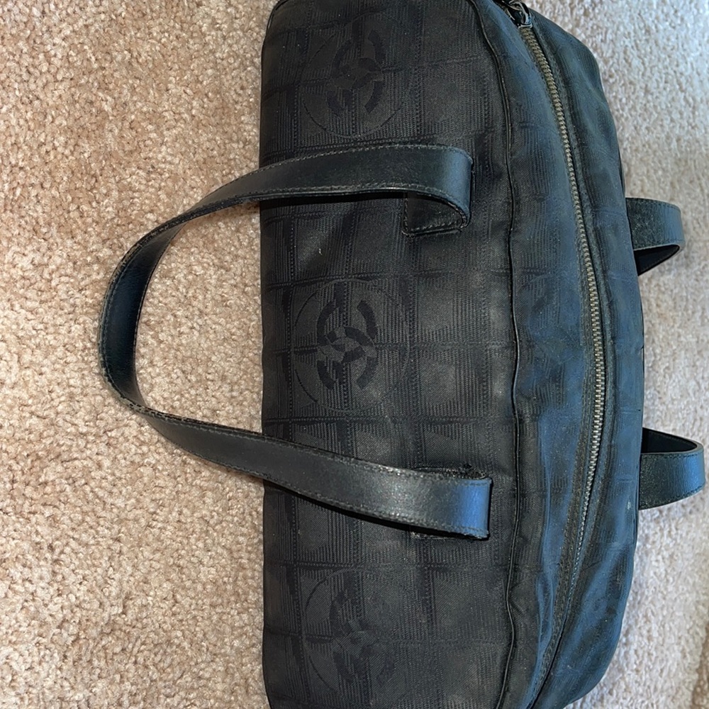 Black canvas Chanel handbag